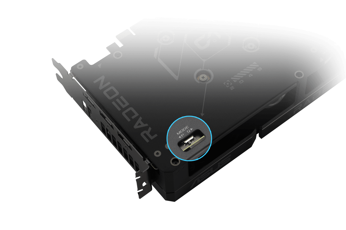 ASUS Dual Radeon™ RX 9060 XT 双 BIOS 开关