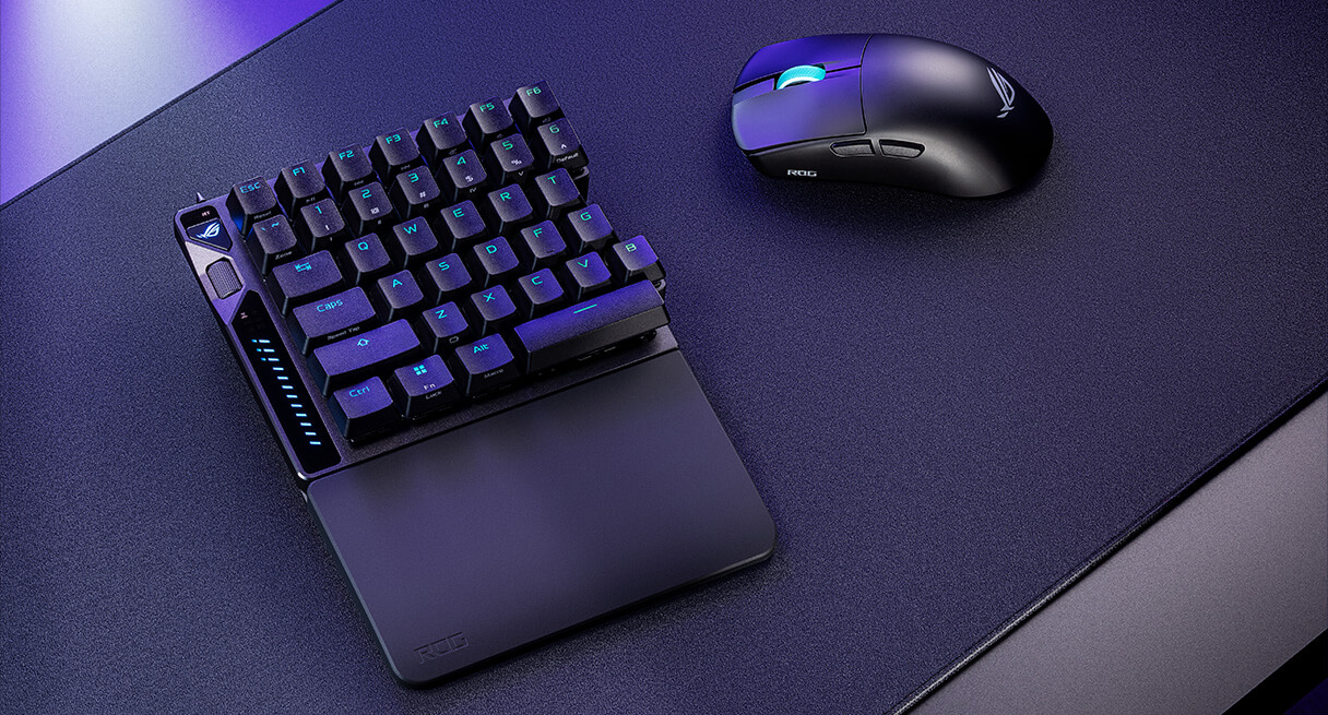 ROG 影魔和 Harpe II Ace 的左侧部分