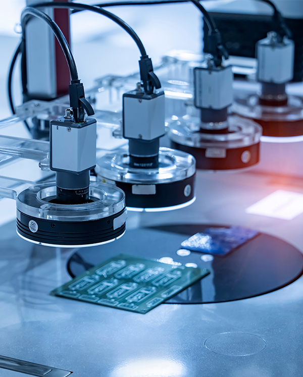 mart factory scene illustrating integration of high-end machine-vision systems in automated inspection and production lines