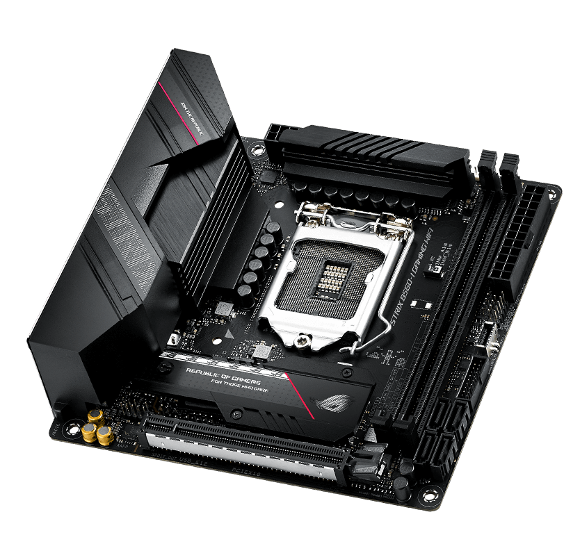 Front view of ROG STRIX B560-I GAMING WIFI