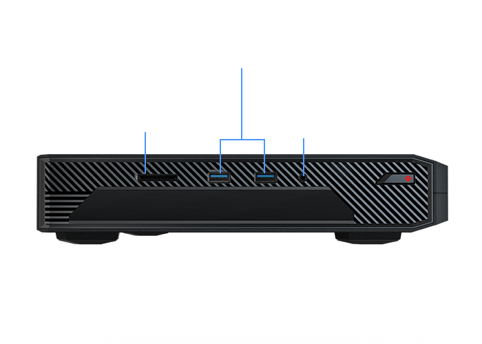 此图片展示了 NUC 14 Premium 的 I/O 端口。