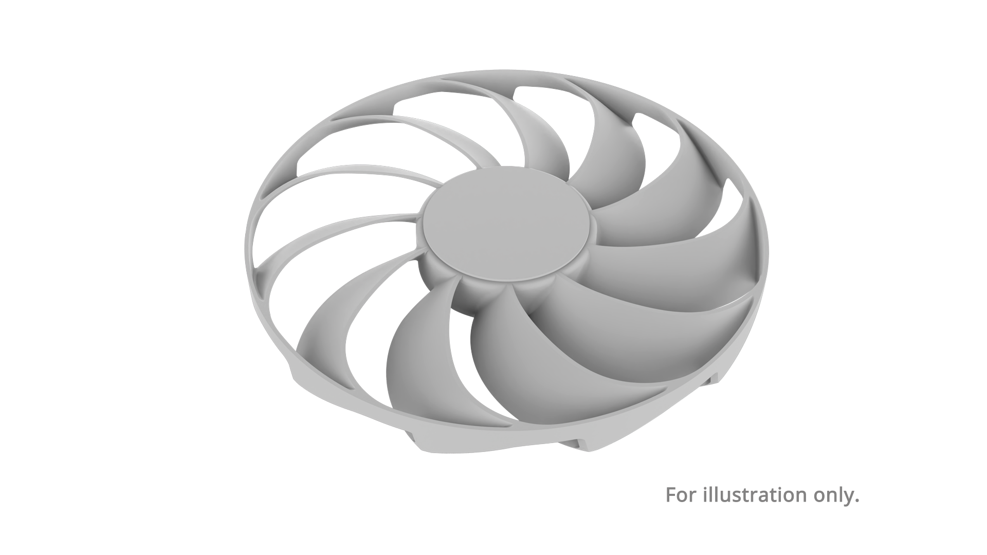 A fan spins, slows to a stop when the temperature reads 55 Celsius.