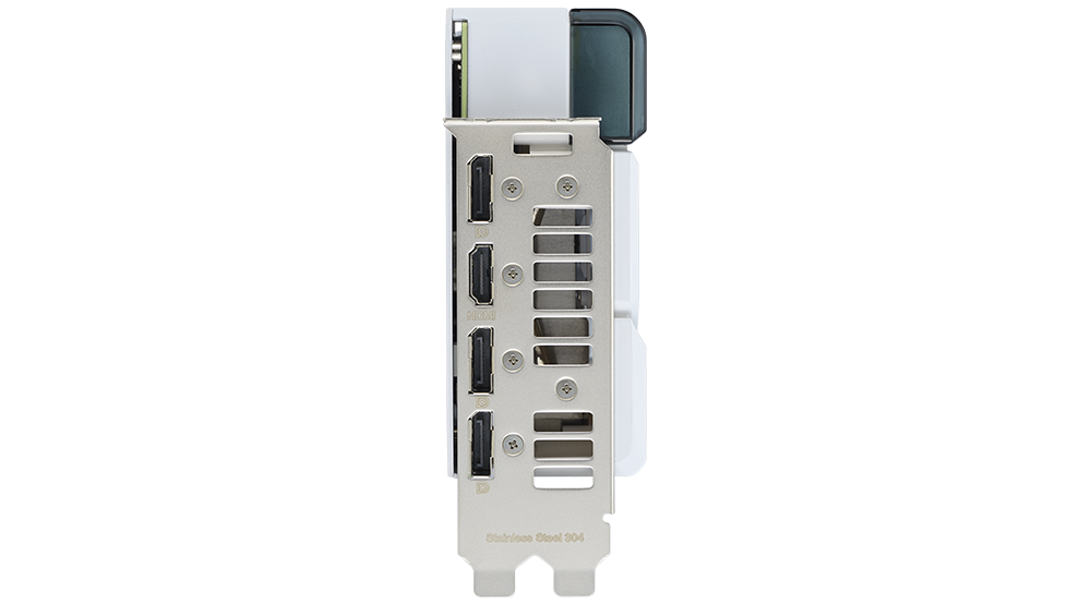 Head-on view of I/O port bracket