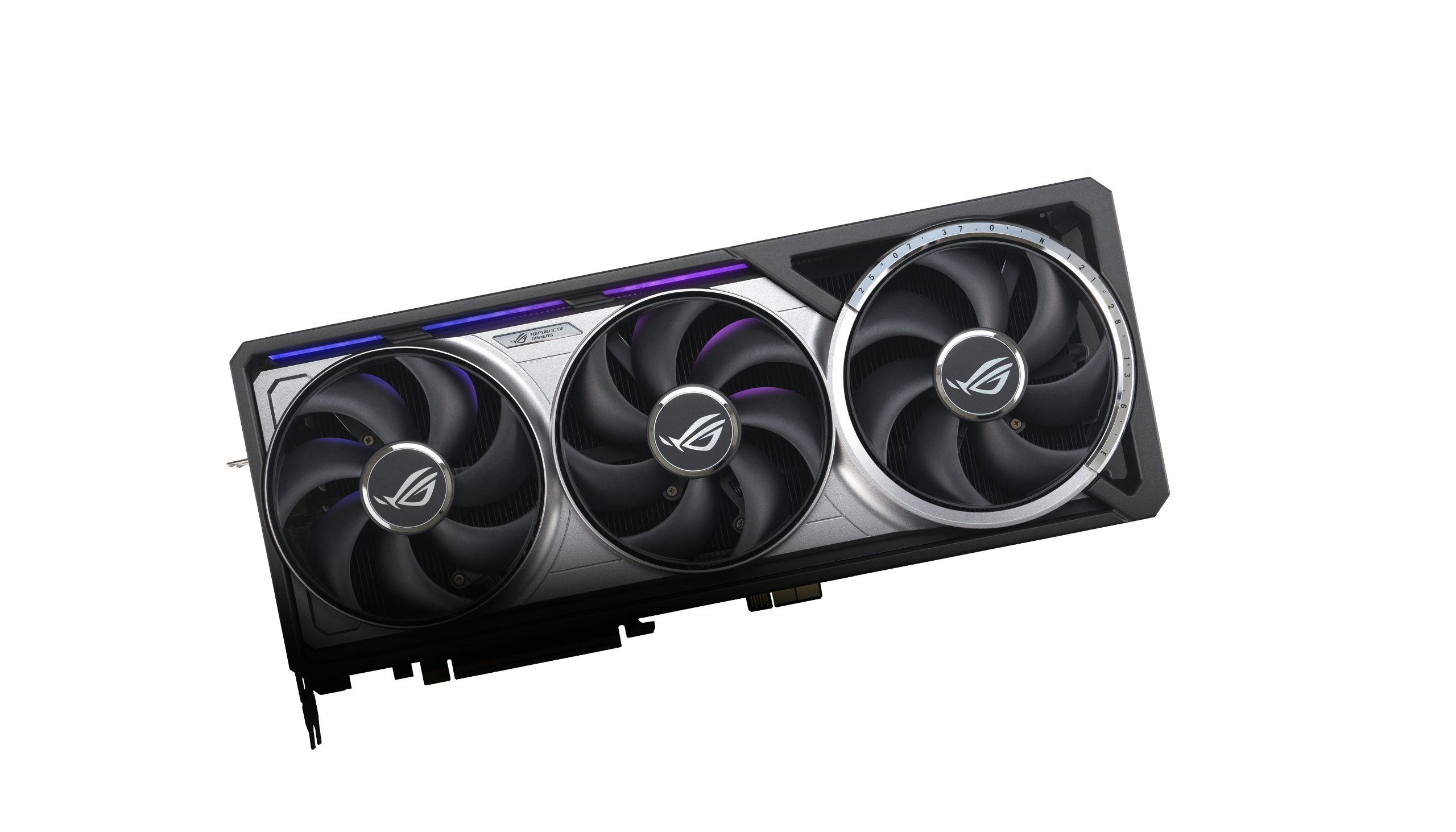 ROG Astral 前视图，搭配银河背景