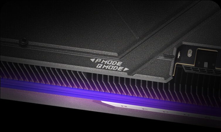 显卡背面的双 BIOS 开关