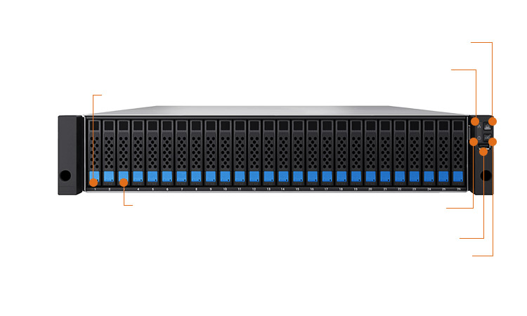 This is a line graph that helps people understand the locations of the key components on this server.