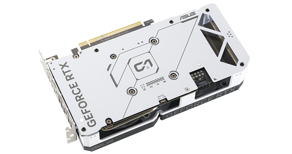 ASUS Dual GeForce RTX 4060 White Edition graphics card backplate