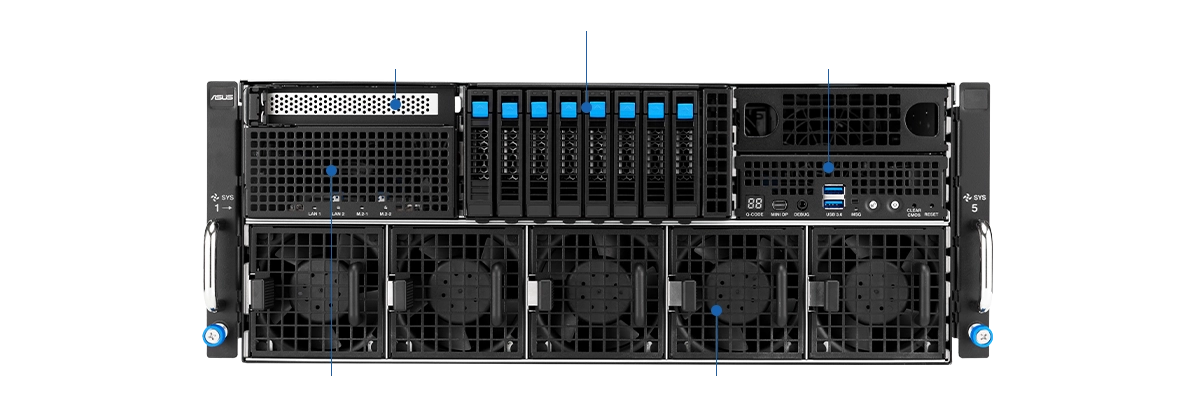 这是一个折线图，可帮助人们了解此服务器上关键组件的位置。