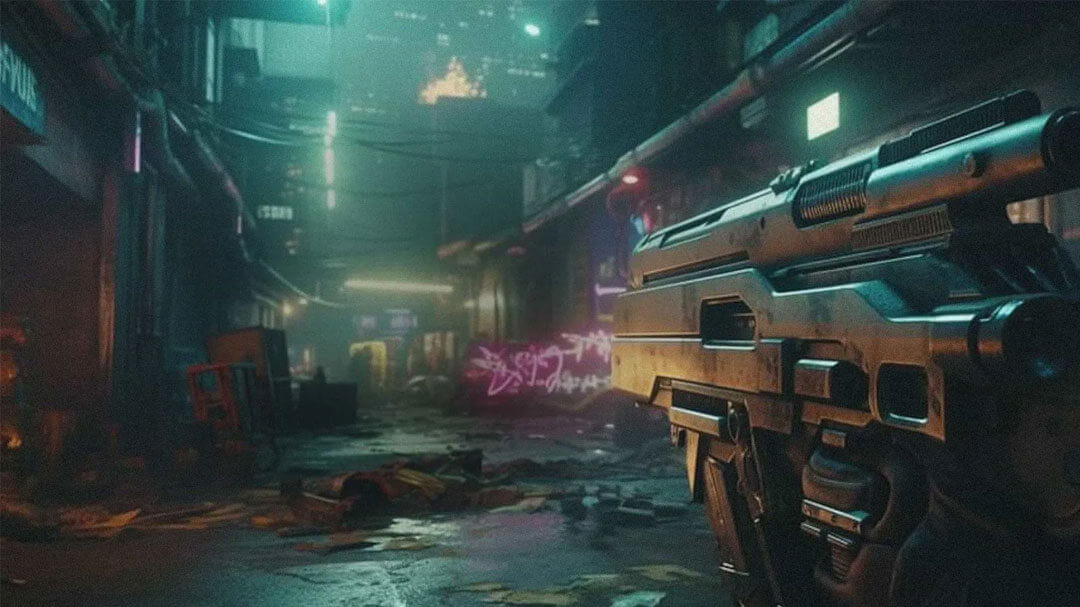 第一人称射击游戏的屏幕截图