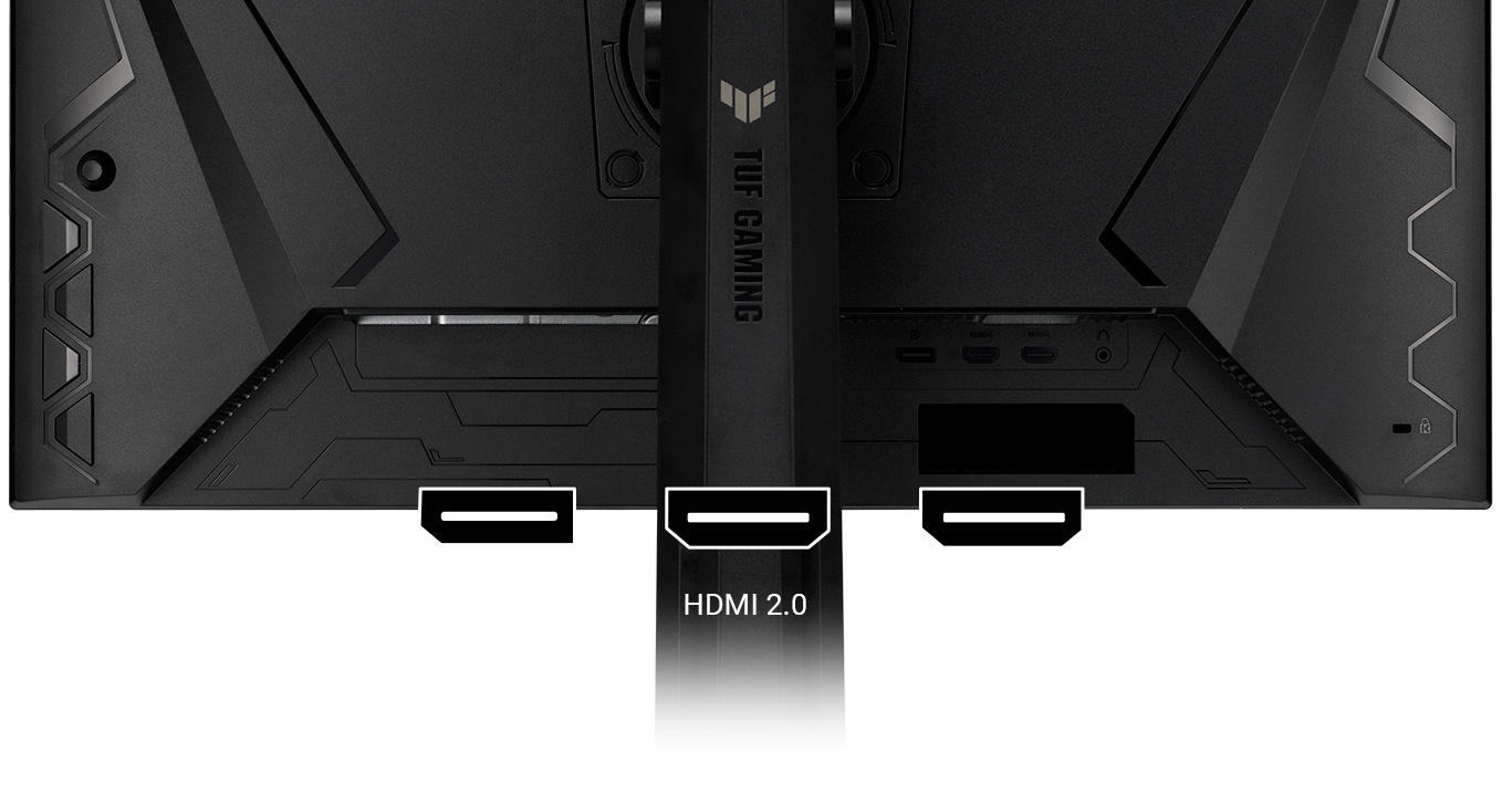 多种连接选项包括 HDMI® 2.1、HDMI® 2.0 和 DisplayPort™ 1.4 端口。