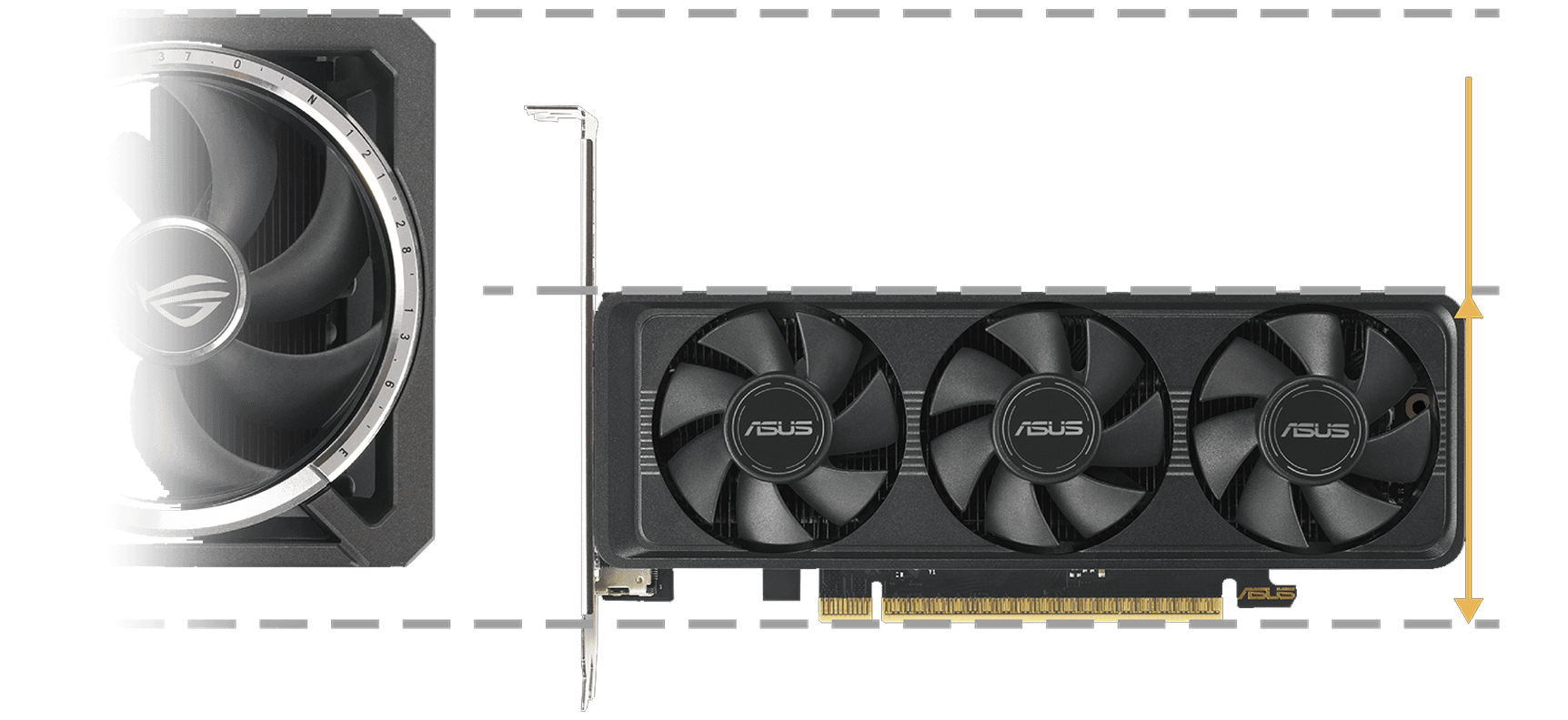 Prime GeForce RTX 5060 白色版显卡英雄角度俯视图