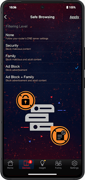 专为学龄前儿童设计的时间安排界面，可选择工作日和周末的上网时间表。