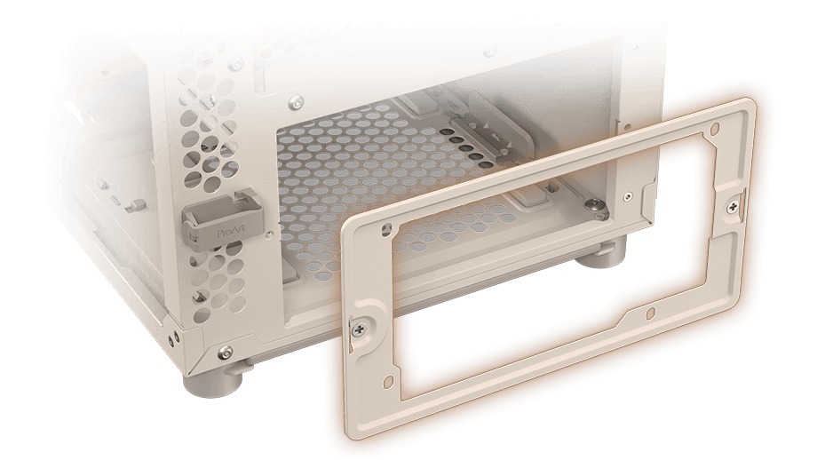 PA401 背面的可拆卸 PSU 支架图