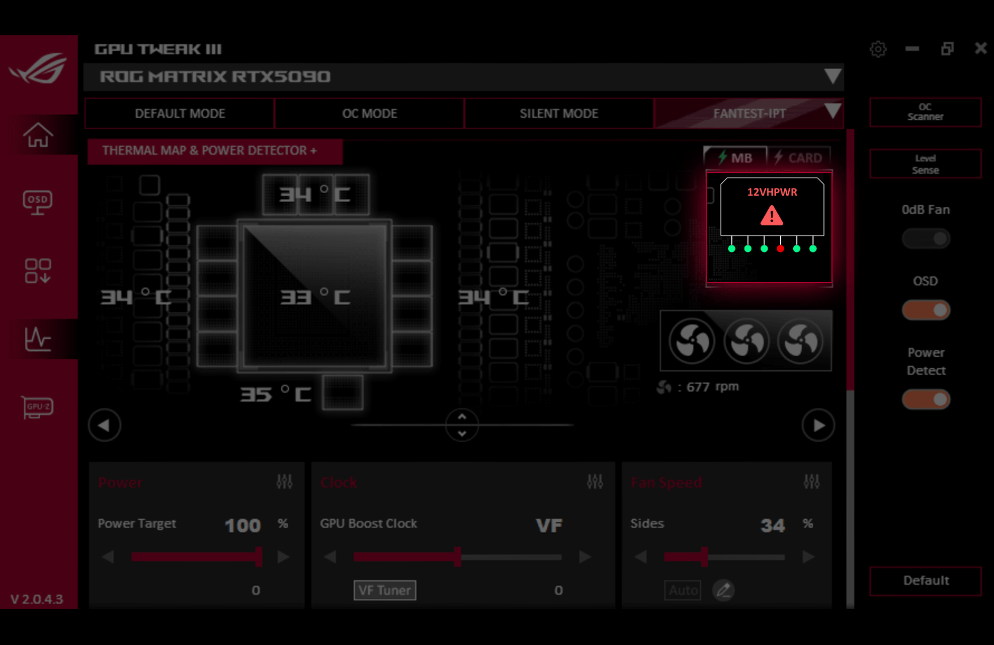 显卡软件功率侦测器用户界面