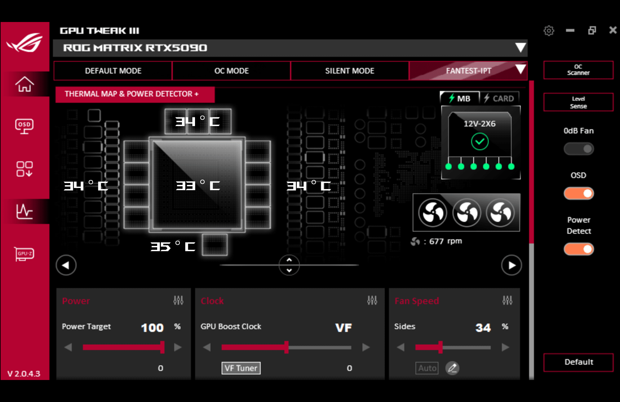 显卡软件散热地图用户界面