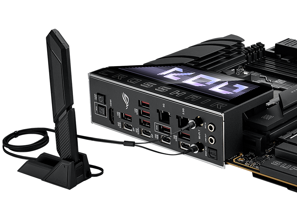 ROG Crosshair X870E Hero BTF 与 ASUS WiFi Q-Antenna