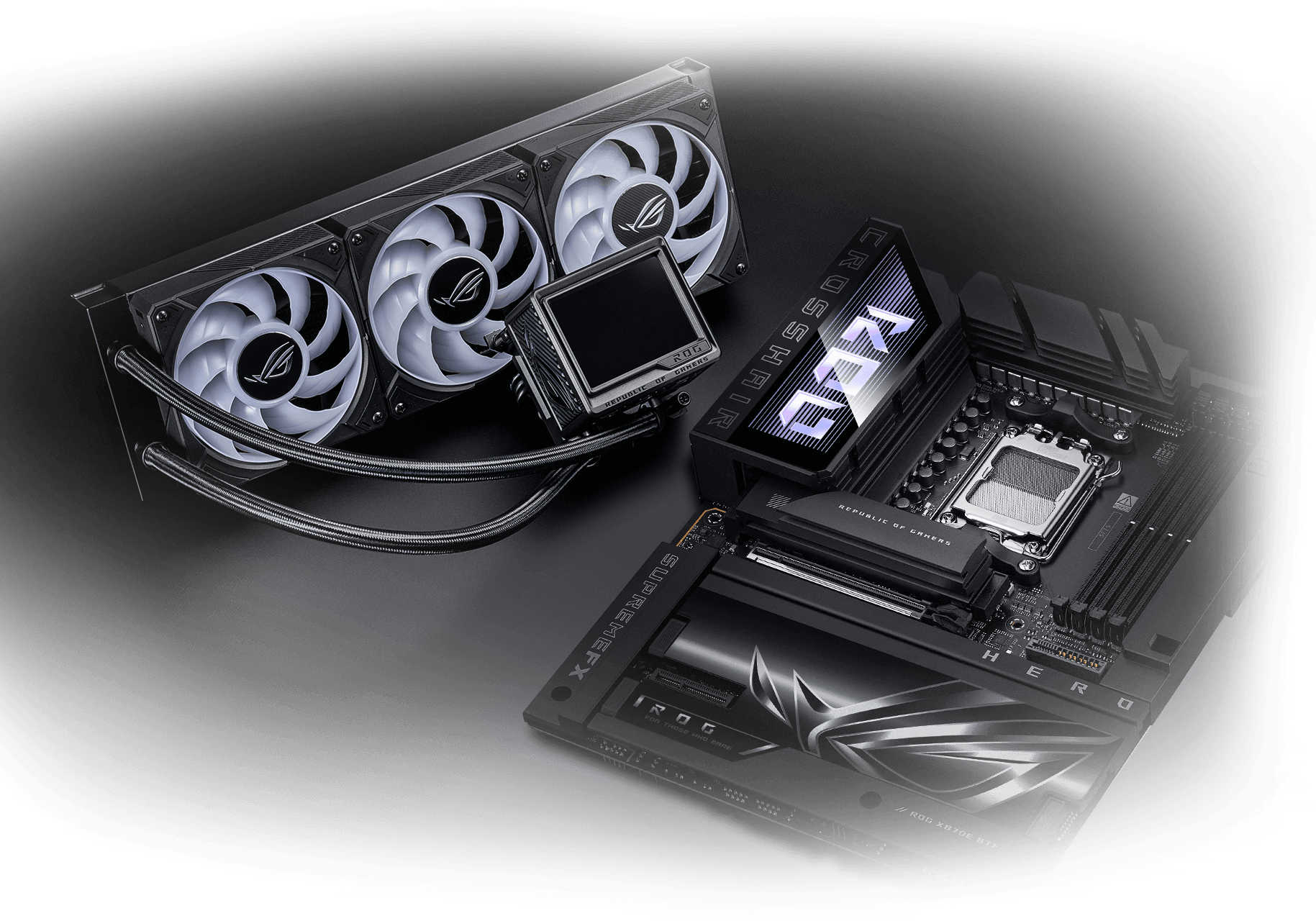 ROG Crosshair X870E Hero BTF 和 ROG Ryujin III 360 ARGB Extreme