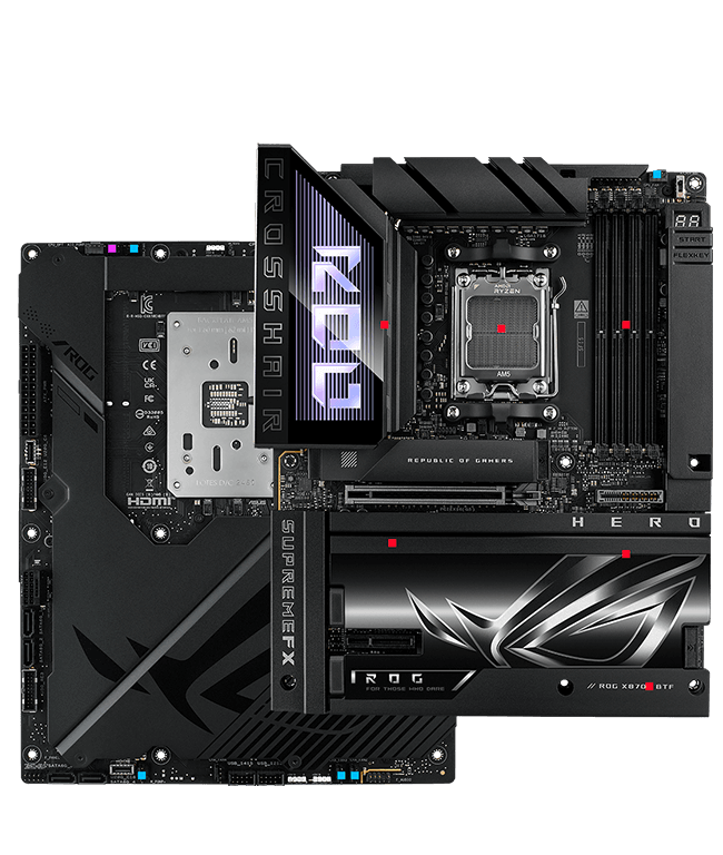 ROG Crosshair X870E Hero BTF 上的散热管理