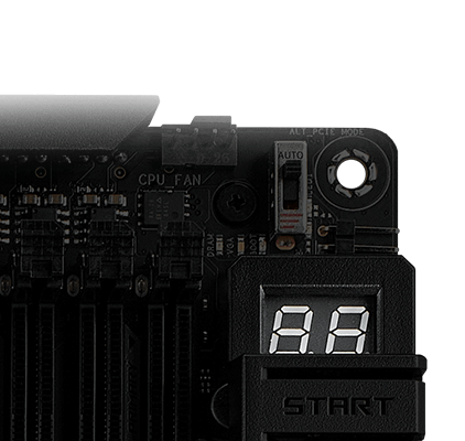 ROG Crosshair X870E Hero BTF 上的 Q-CODE