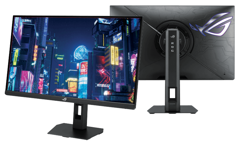 ROG Strix 5K XG27JCG 正面与背面视图