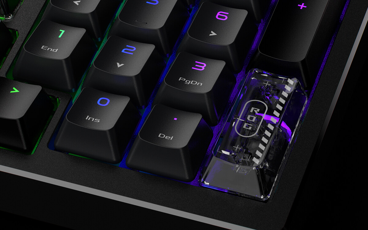 独特的ROG主题半透明键帽 &ndash; Numpad Enter 键