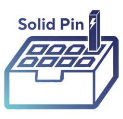 描述 ProCool 实心插针连接器的图形。