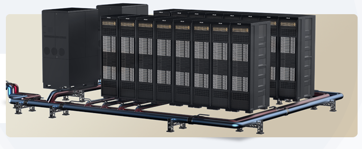 华硕机架式服务器，采用优化气流与先进散热设计