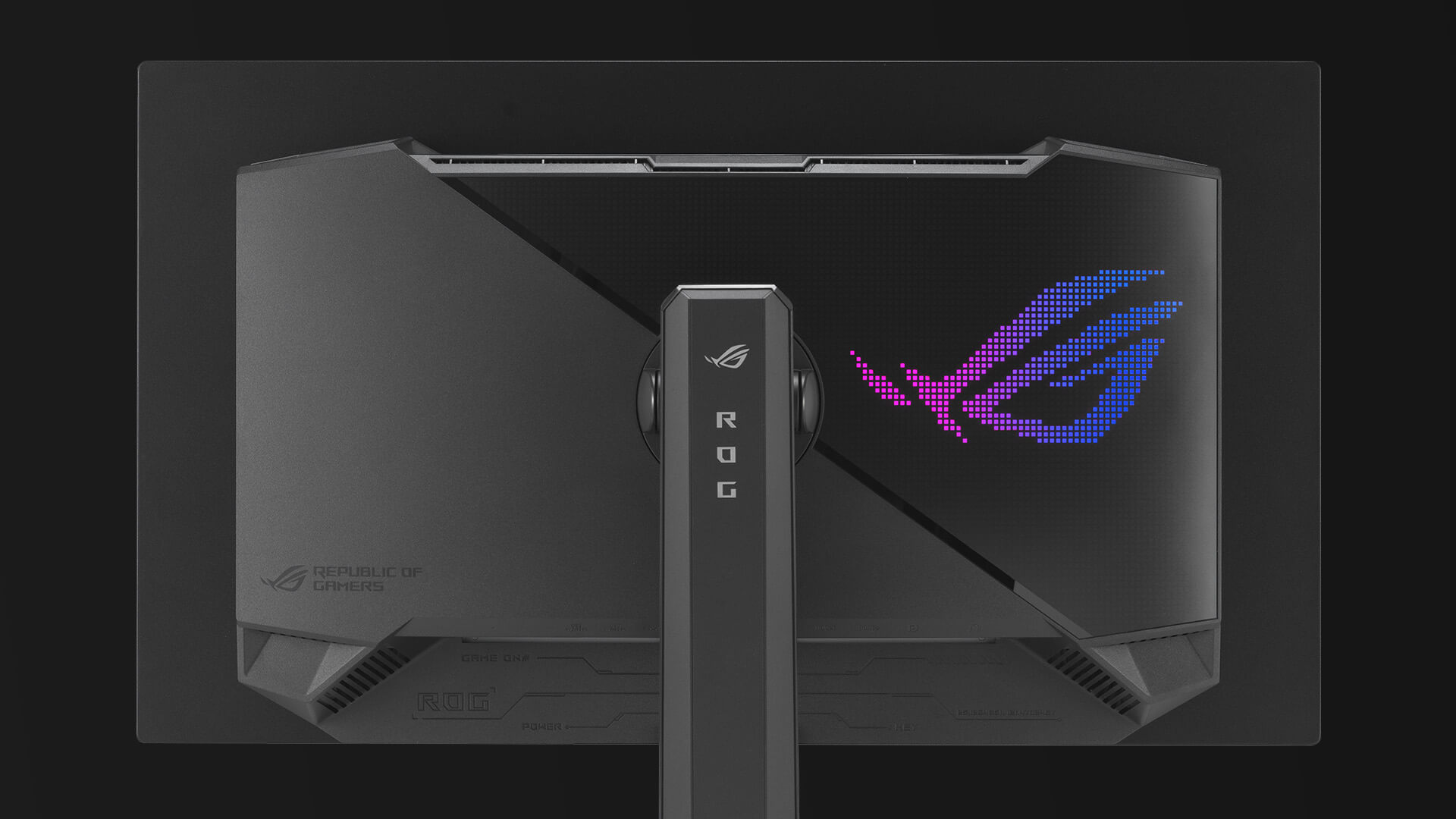 XG27AQDMES 的后面板。