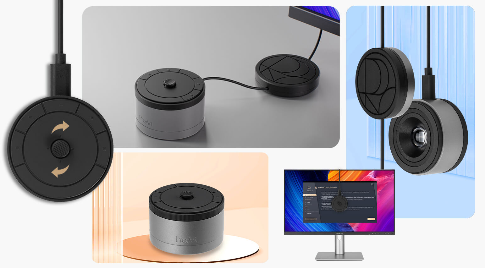 一台显示器将 NUC/mini PC 安装在立柱上，以节省空间。