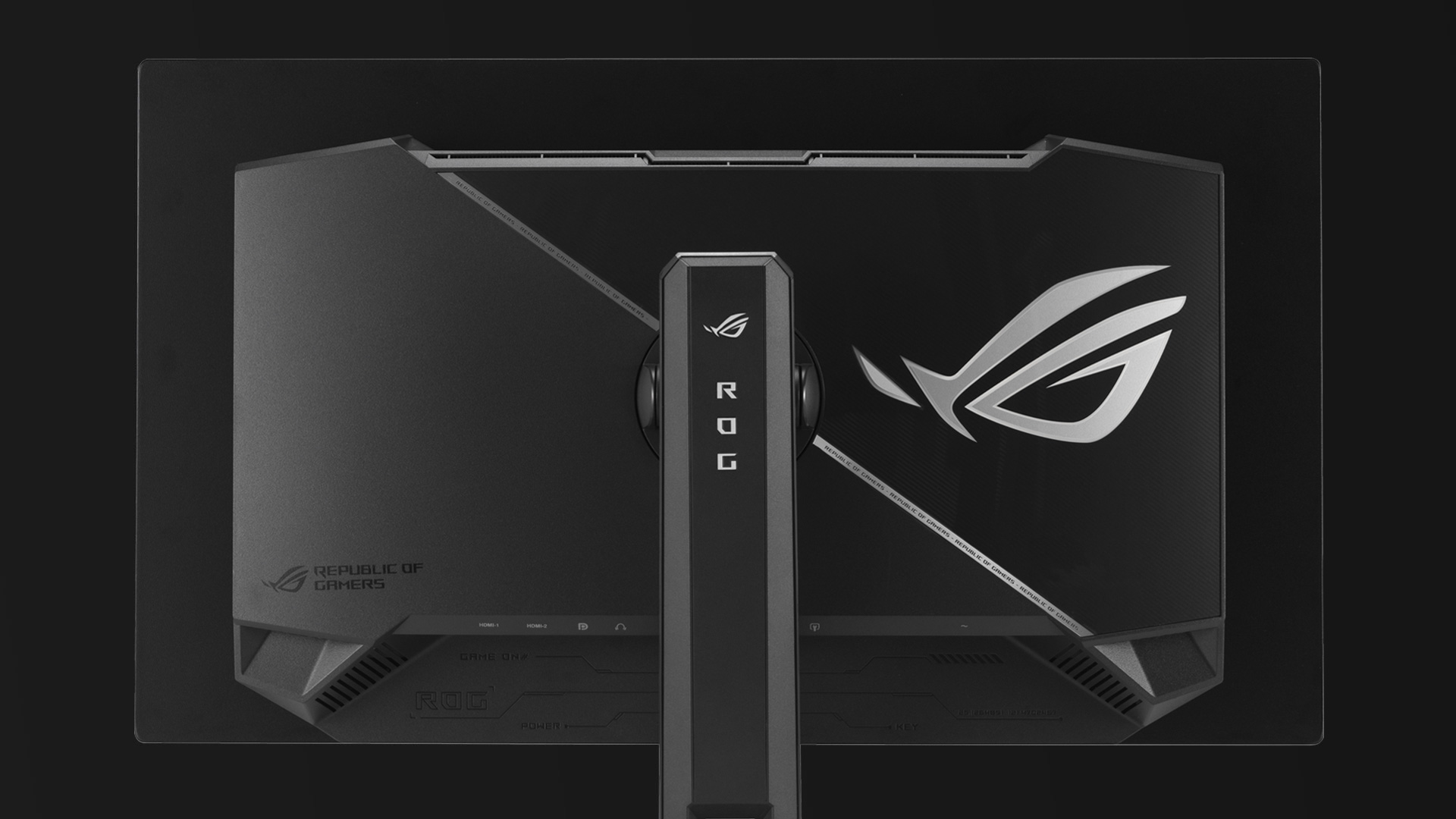 XG27AQDMES 的后面板。