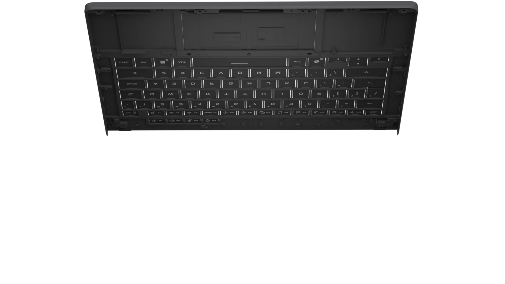 The laptop of upside cover