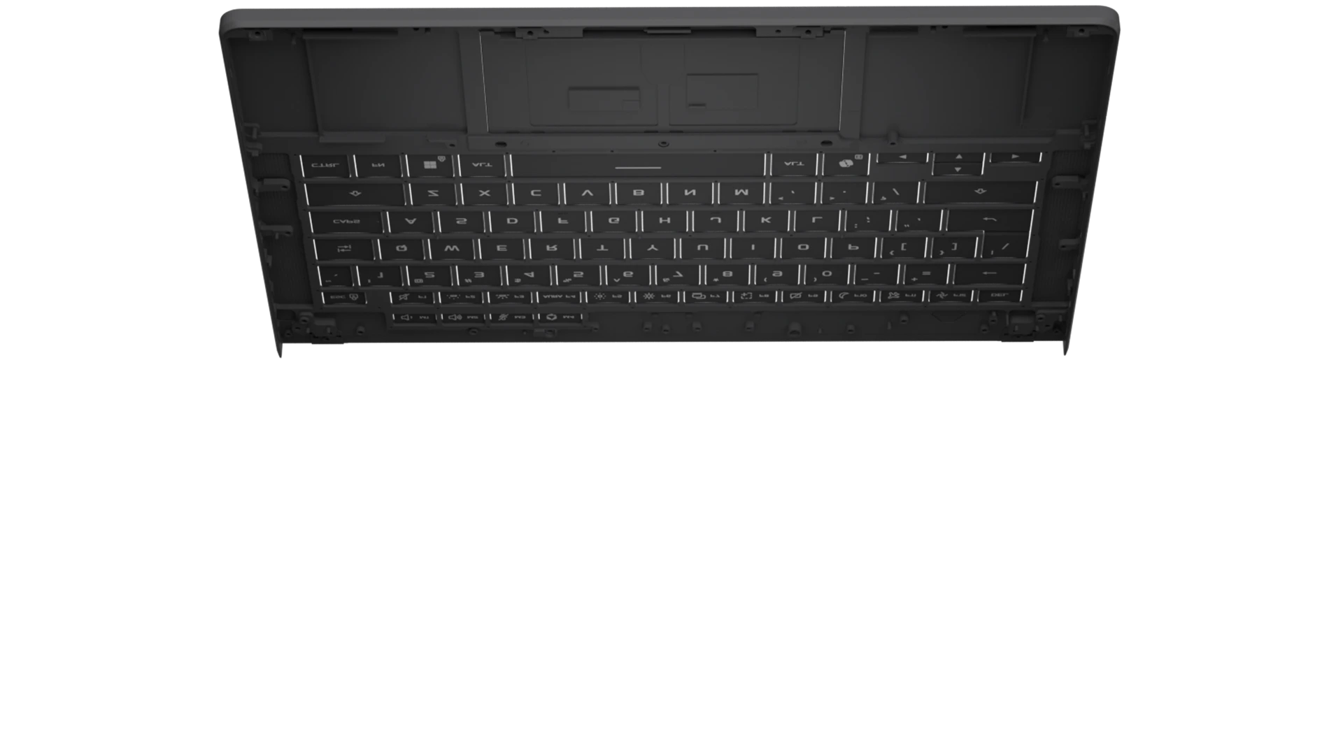 The laptop of upside cover