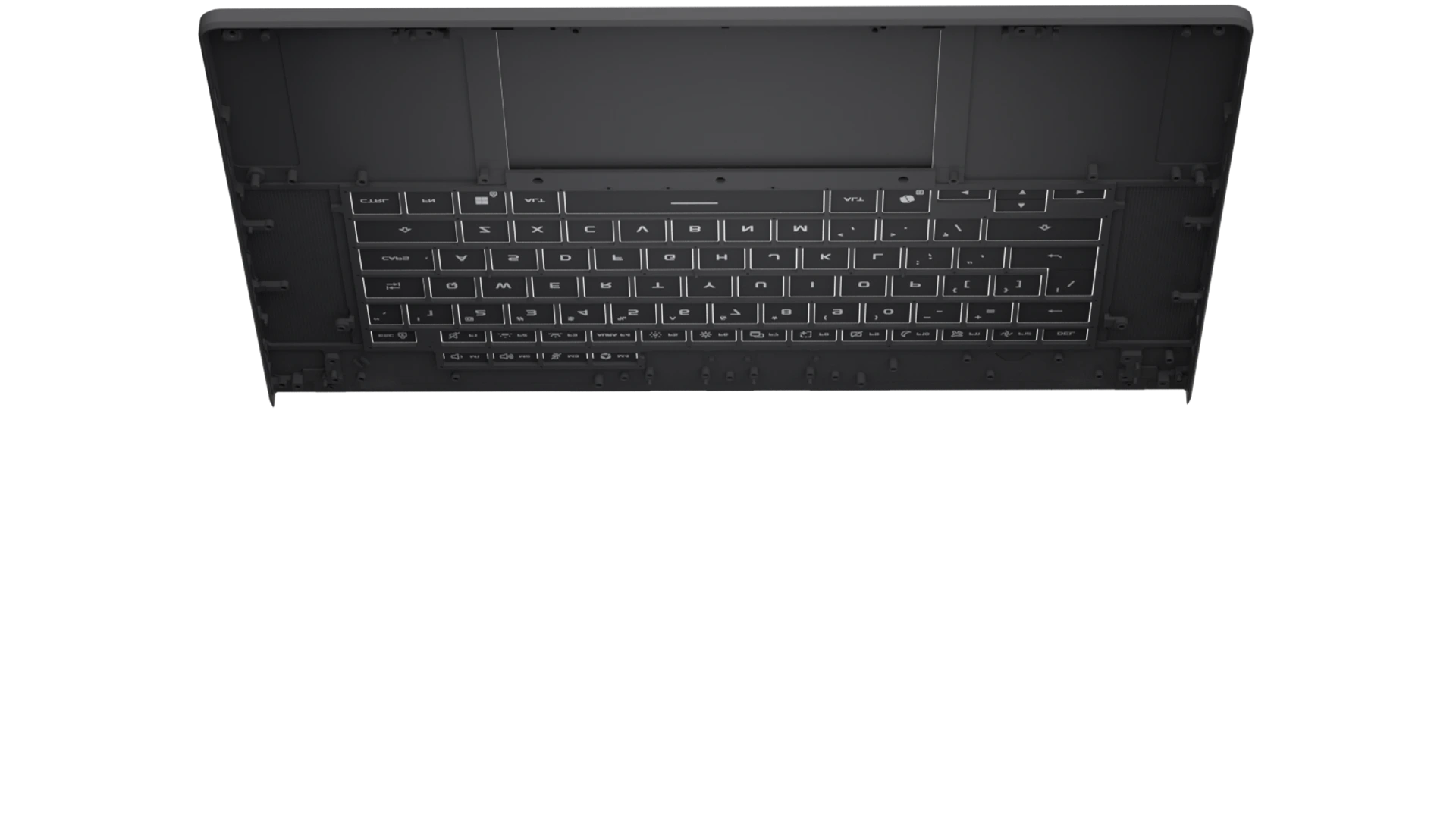 The laptop of upside cover