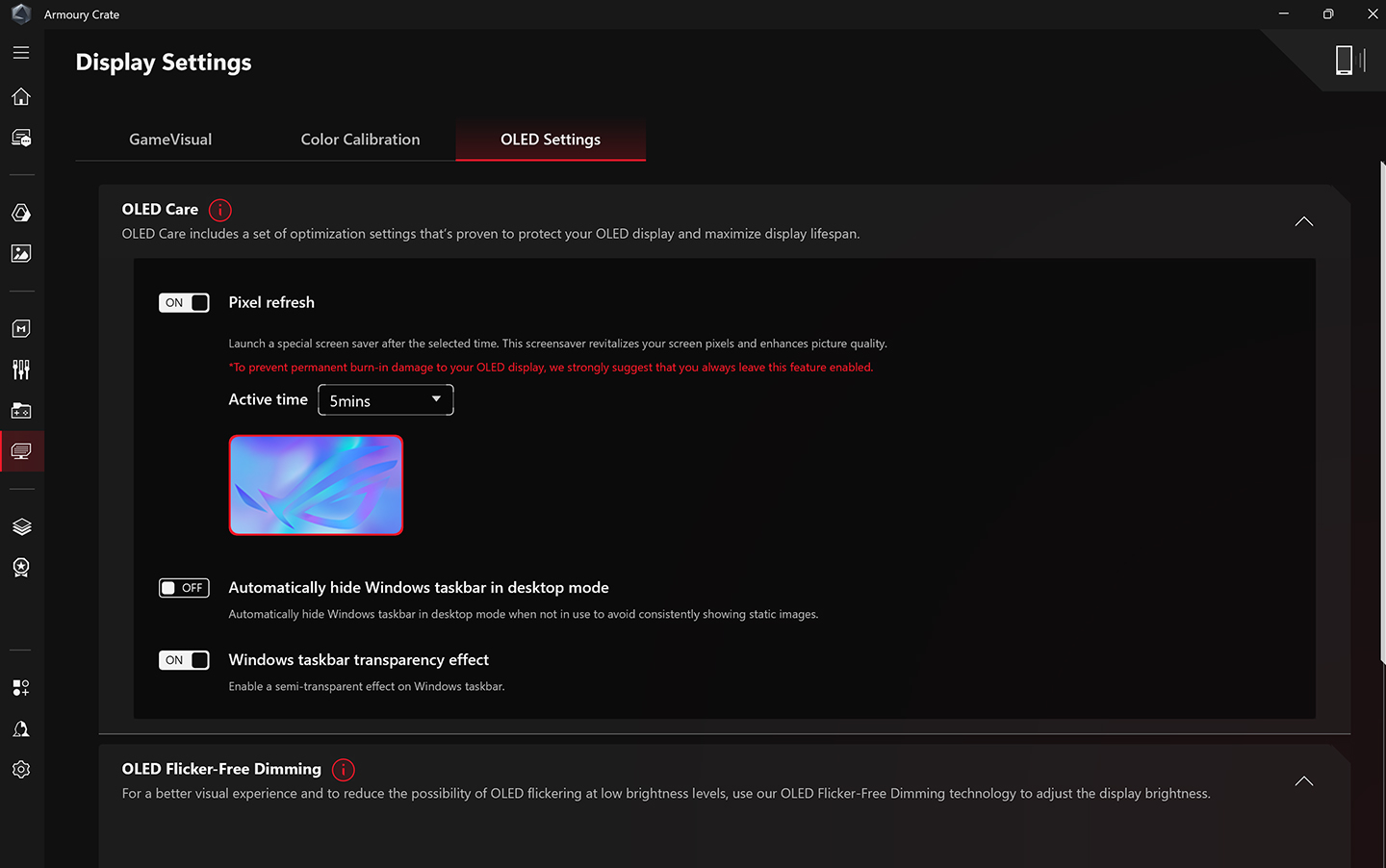 An Eclipse Grey 幻16 Air with the lid open and the Game Visual submenu of Armoury Crate open on screen.