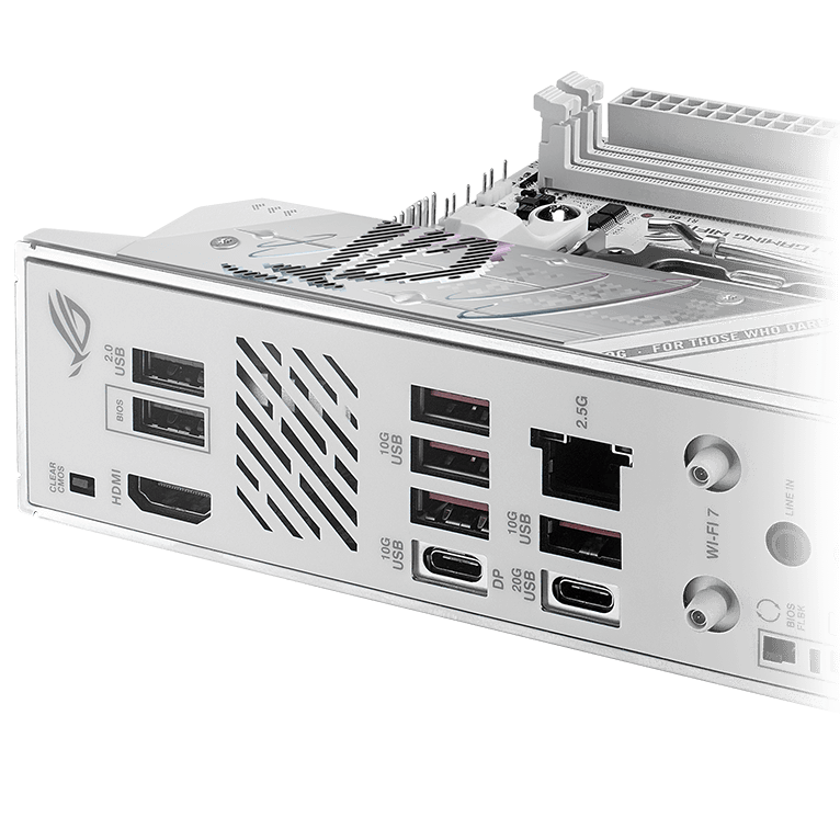 Strix B850-I WIFI7 W 配备双 USB4® 接口