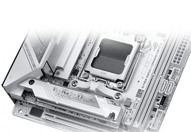 Strix B850-I WIFI7 W M.2散热片与背板布局