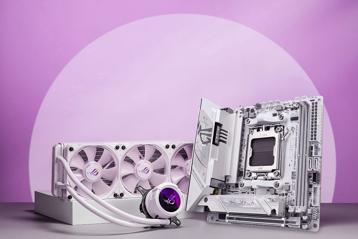 Strix B850-I WIFI7 W 搭载 ROG Strix LC III 360 ARGB LCD