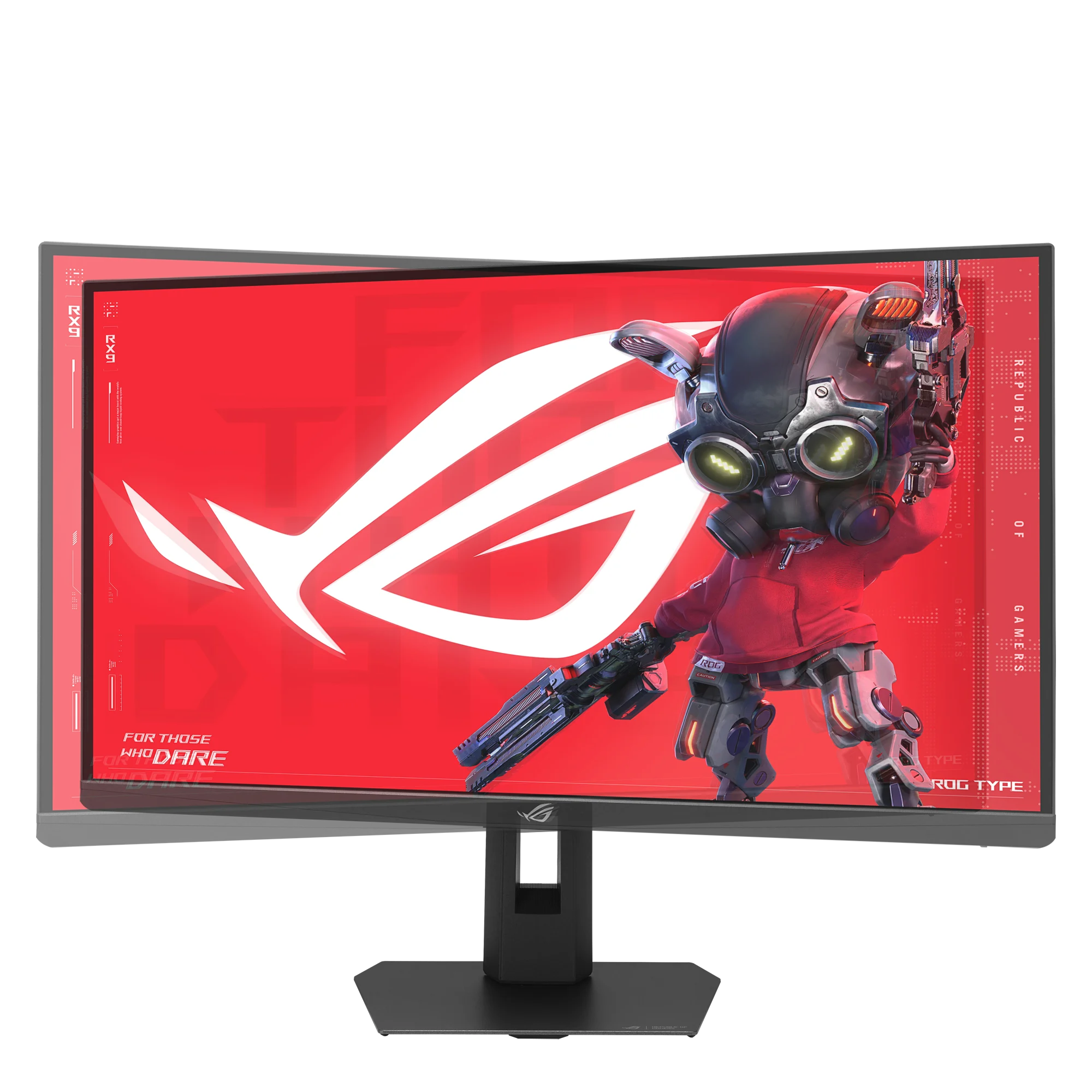 显示器呈现水平旋转的状态。文本内容为&ldquo;+45° ~ -45° 水平旋转&rdquo;。