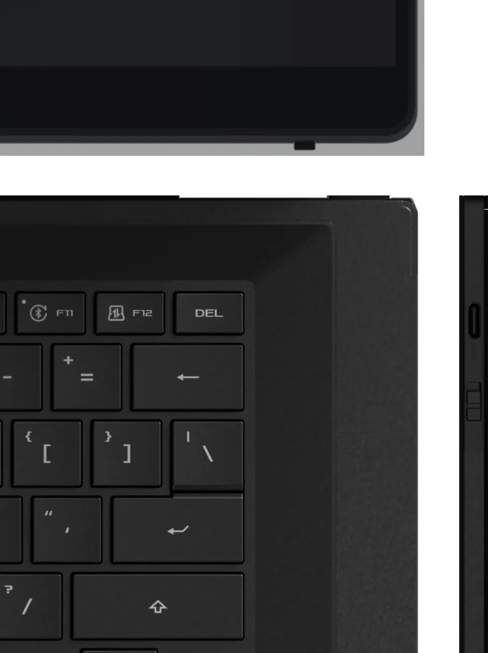 the front and left side of the keyboard of the 幻16 双屏