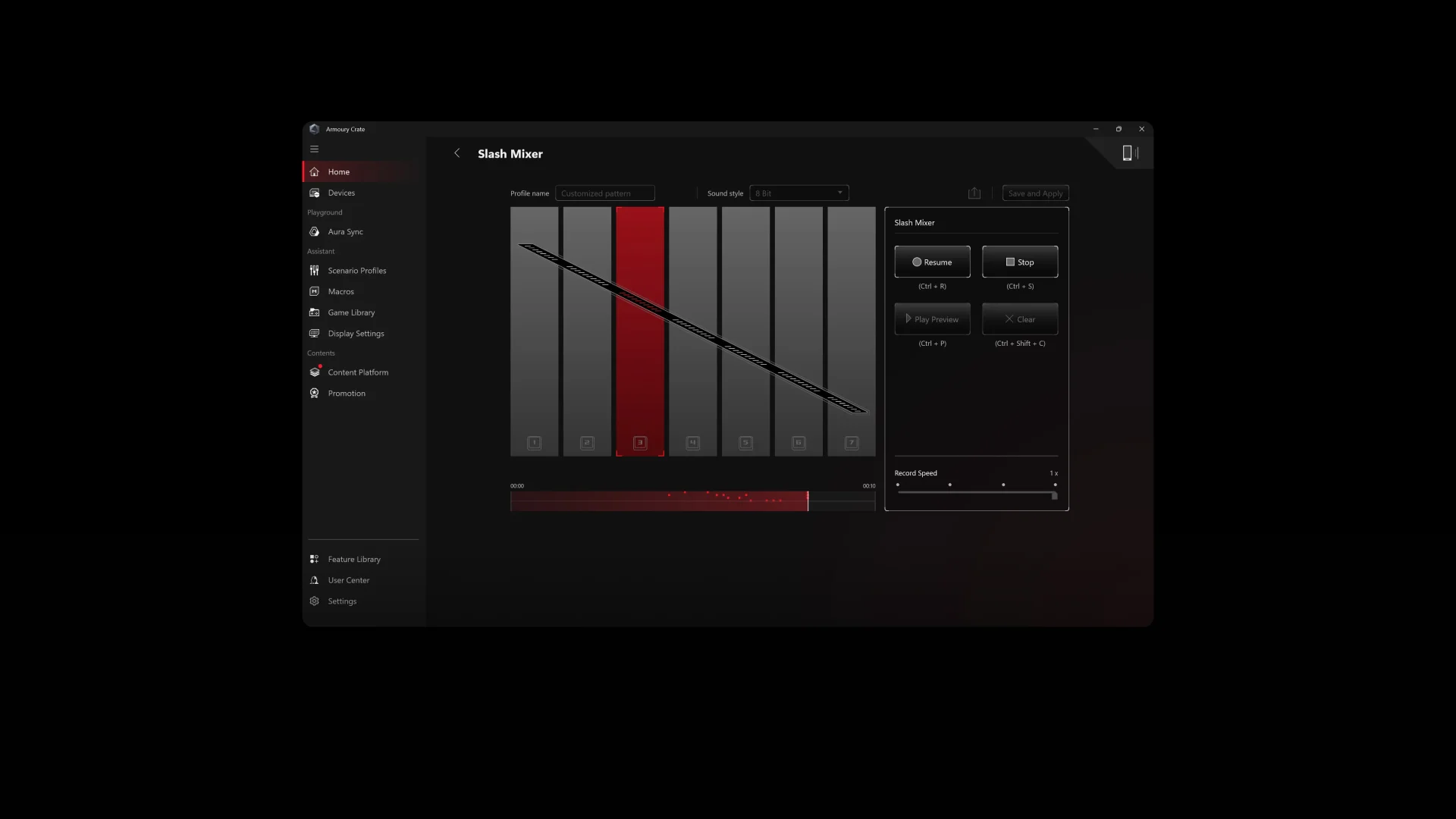 Slash Mixer customization detail