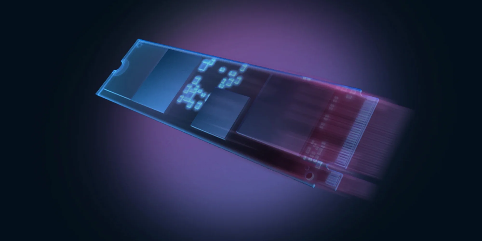 A SSD disk in fast motion visual effect.