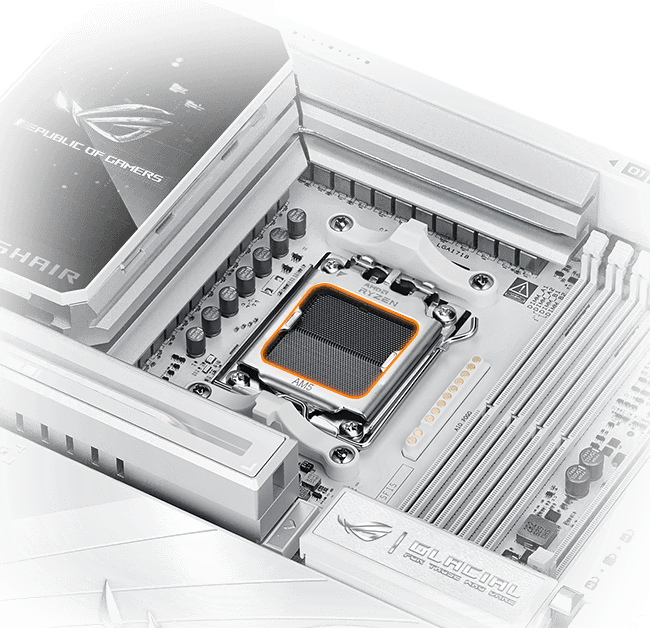 ROG Crosshair X870E Glacial & Ryzen 9000 系列 CPU
