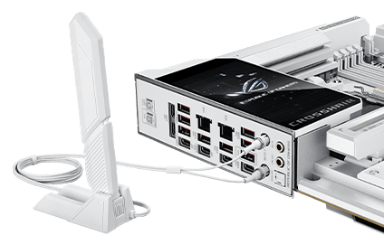 ROG Crosshair X870E Glacial 搭载华硕易拆式天线