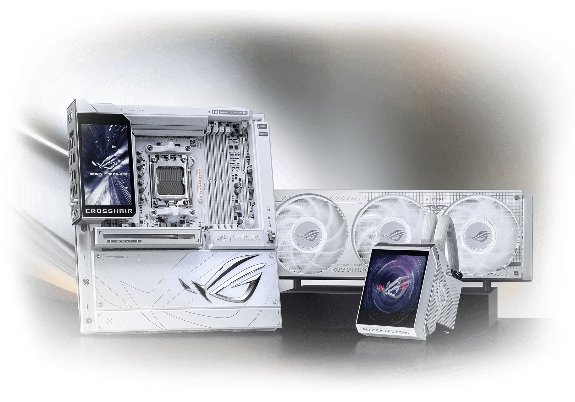 ROG Crosshair X870E Glacial & ROG Ryujin III 360 ARGB Extreme