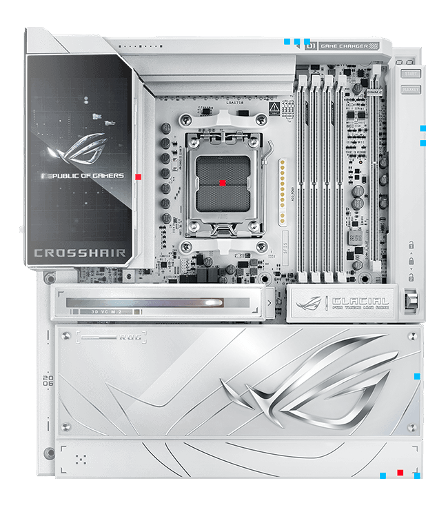 ROG Crosshair X870E Glacial 主板的散热管理