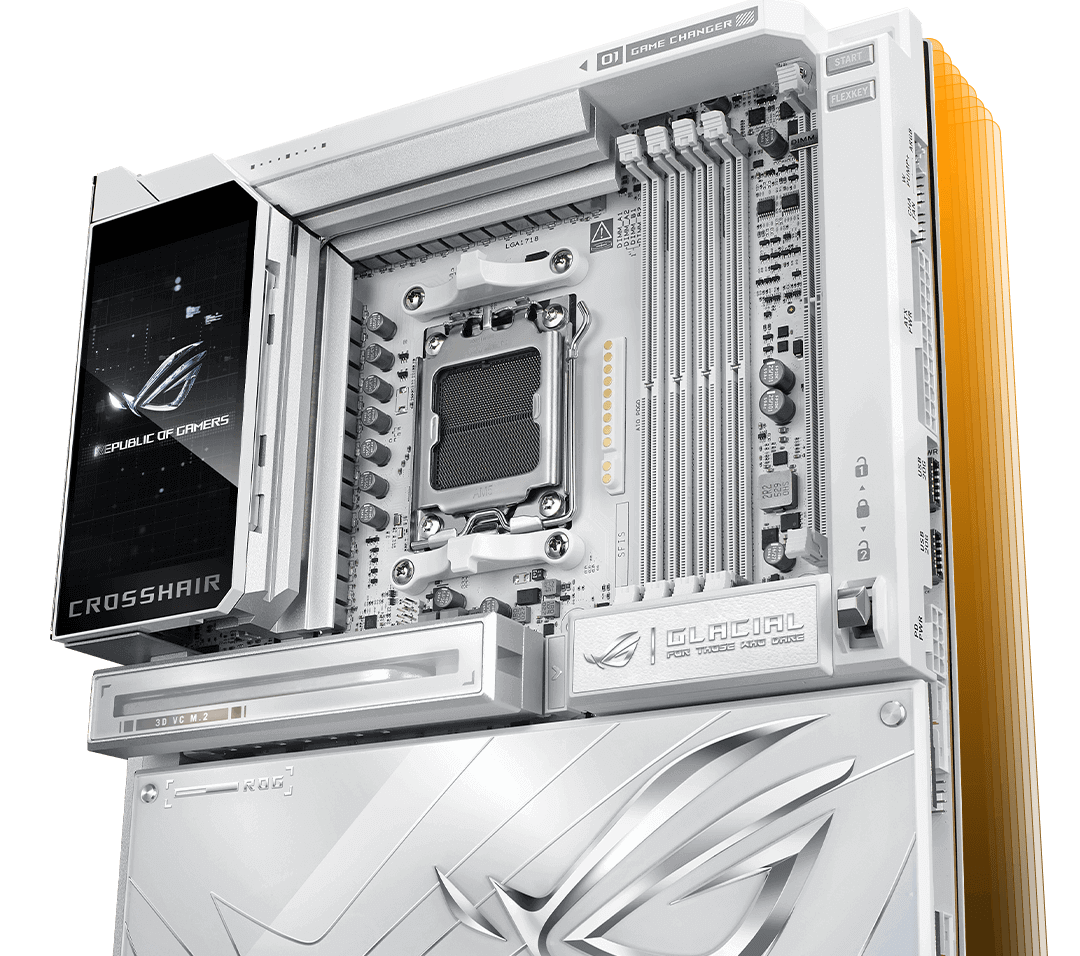 ROG Crosshair X870E Glacial 左侧角度