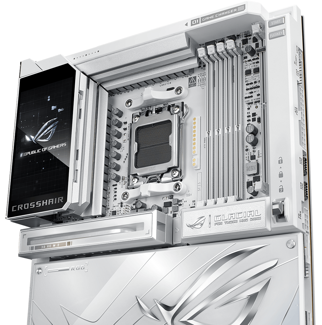 ROG Crosshair X870E Glacial主板采用24+2+2供电模组