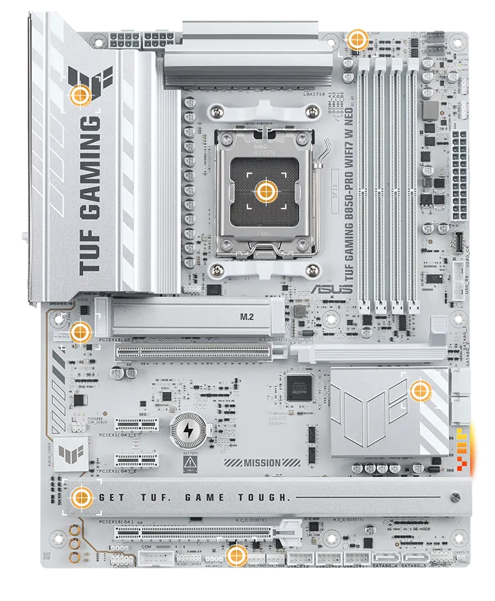 TUF Gaming 主板正面图(带 I/O 端口