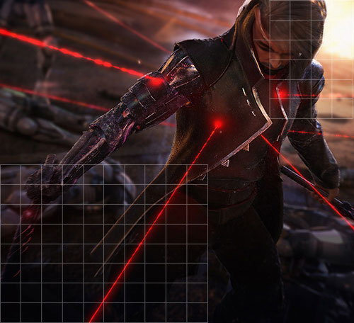 一个站在黑暗中的男人的清晰影像