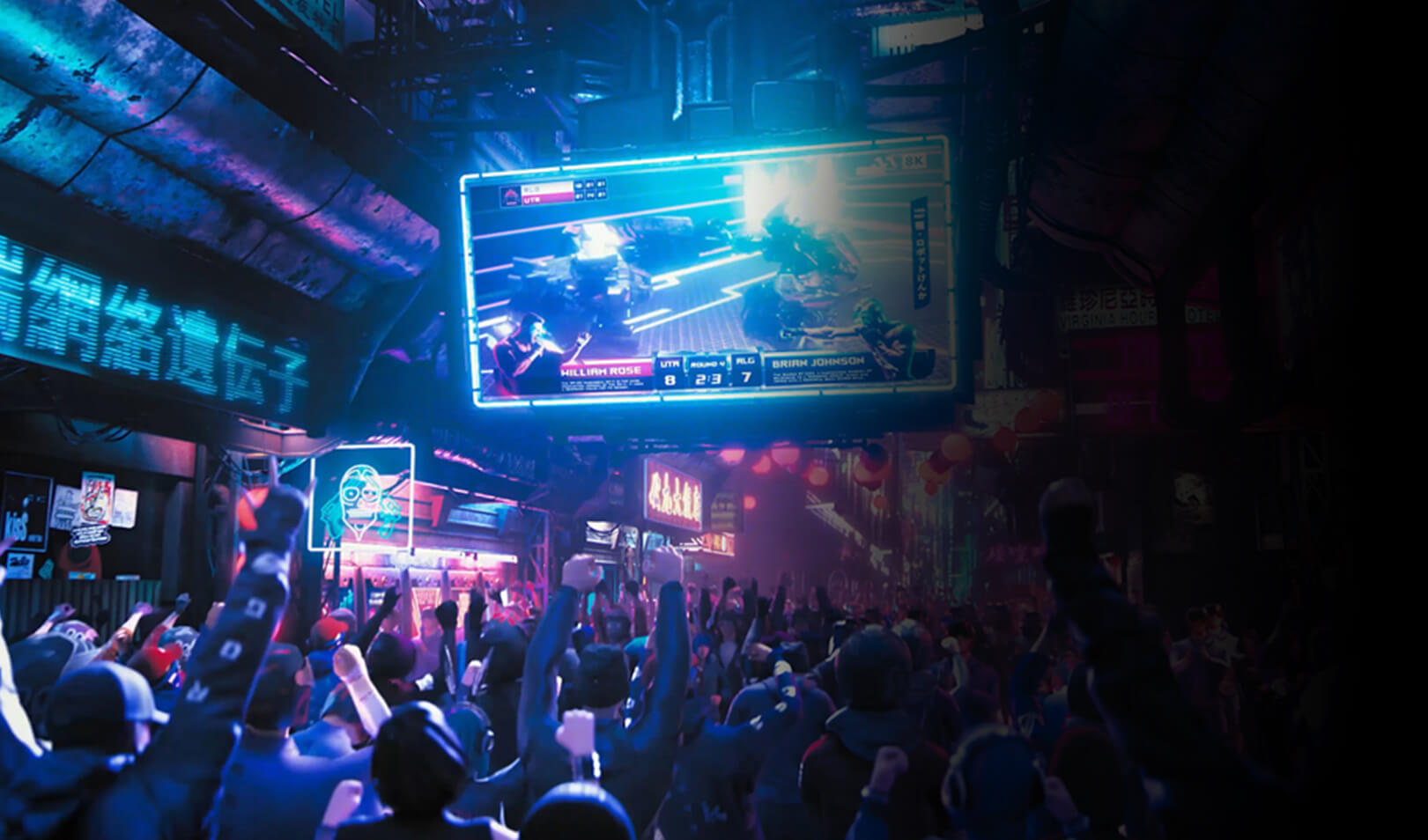 &ldquo;观看战斗直播的人群